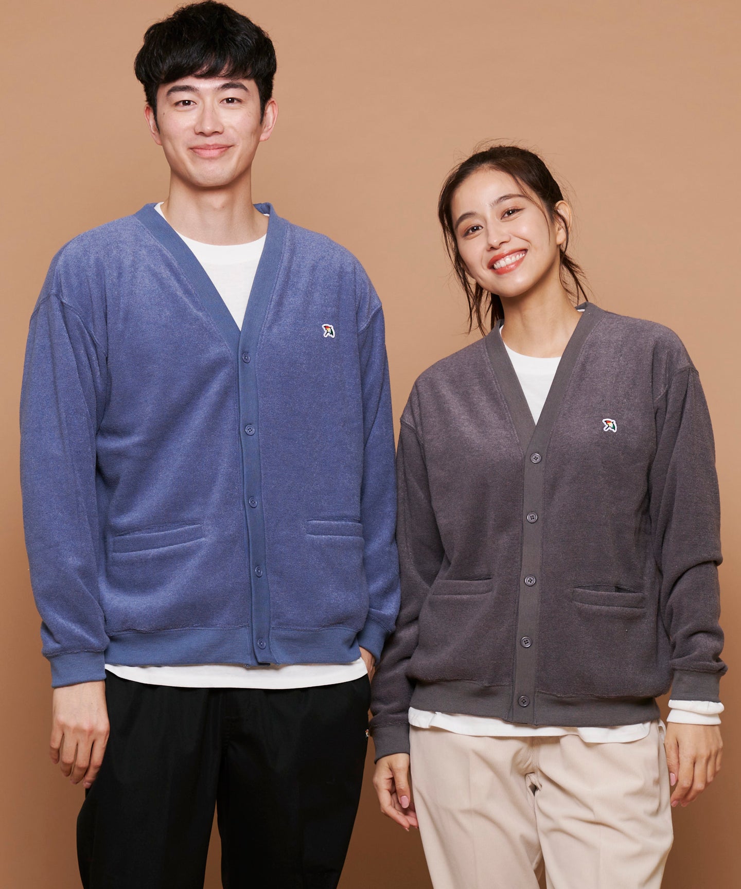 Arnold Palmer シェア T/Rブークレカーディガン + ロングTシャツセット